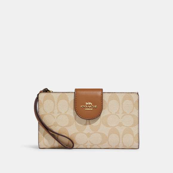 Coach signature wallet in colorblock canvas Clearance